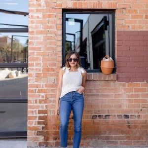 Madewell Oatmeal Colored Tie-Strap Sweater Tank- only worn once!